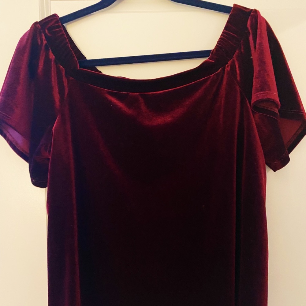 Off Shoulder Velvet Top